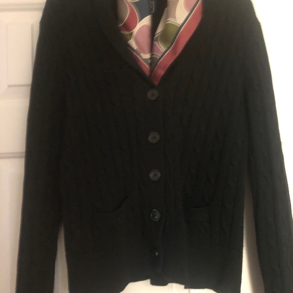 Chaps Cable Knit Button Down Sweater - image 2